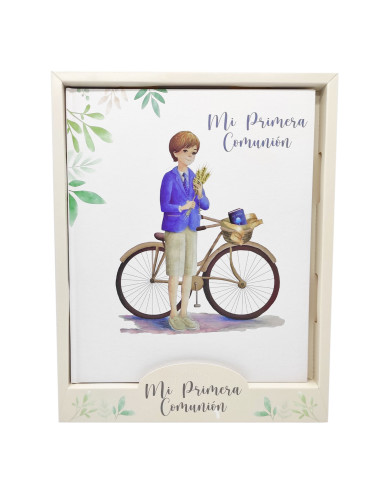 Tradineur - Libro de Primera Comunión con tapa dura, 44 páginas, incluye espacios para fotos, dedicatorias, datos personales, re
