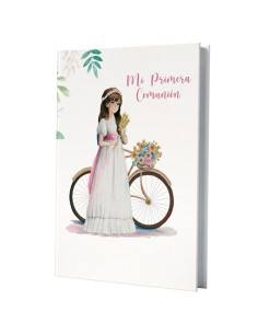 Tradineur - Libro de Primera Comunión, tapa dura, 44 páginas, incluye espacios para fotos, dedicatorias, datos personales, regal