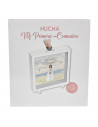 Tradineur - Hucha de Primera Comunión, madera y cristal estampado, personalizable con foto de 13,3 x 13,3 cm, regalo original, 1