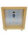 Tradineur - Hucha de Primera Comunión, madera y cristal estampado, personalizable con foto de 13,3 x 13,3 cm, regalo orignal, 16