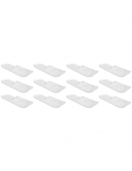 Tradienur - Pack de 12 bandejas y blondas alargadas - Fabricación de cartón que incluyen blondas caladas 100% reciclables - Apto