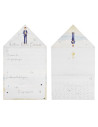 Tradineur - Pack de 40 invitaciones con diseño de sobre para Primera Comunión, papel, invitar amigos, familia, fiestas, celebrac