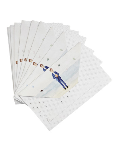 Tradineur - Pack de 40 invitaciones con diseño de sobre para Primera Comunión, papel, invitar amigos, familia, fiestas, celebrac