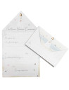 Tradineur - Pack de 40 invitaciones con diseño de sobre para Primera Comunión, papel, invitar familia, amigos, fiestas, celebrac