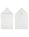 Tradineur - Pack de 40 invitaciones con diseño de sobre para Primera Comunión, papel, invitar familia, amigos, fiestas, celebrac