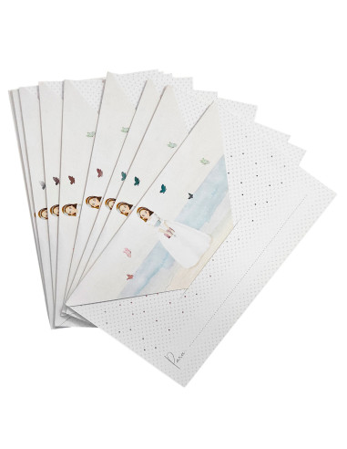 Tradineur - Pack de 40 invitaciones con diseño de sobre para Primera Comunión, papel, invitar familia, amigos, fiestas, celebrac