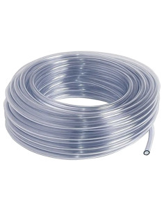 Tradineur - Tubo Transparente de 15 Metros - Diámetro de 8 mm - Fabricado en PVC - Ideal para uso doméstico, industrial o agríco