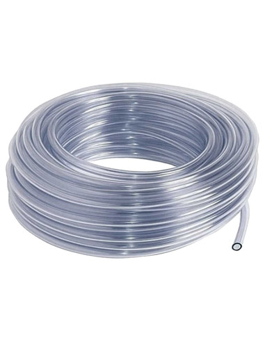 Tradineur - Tubo Transparente de 15 Metros - Diámetro de 8 mm - Fabricado en PVC - Ideal para uso doméstico, industrial o agríco