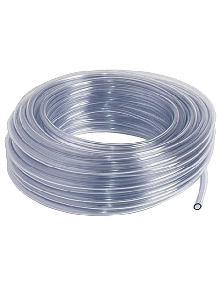 Tradineur - Tubo Transparente de 15 Metros - Diámetro de 8 mm - Fabricado en PVC - Ideal para uso doméstico, industrial o agríco