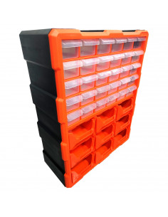 Tradineur - Organizador Multiusos con separadores N.º 39 - Incluye 39 Compartimentos - Almacenamiento de herramientas,tornillos
