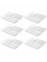 Tradienur - Pack de 6 bandejas y blondas rectangulares - Fabricación de cartón que incluyen blondas caladas 100% reciclables - A