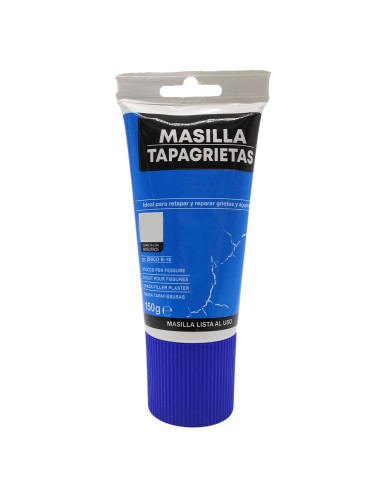Tradineur - Pack de 2 tubos de masilla tapagrietas, retapado de grietas, reparación agujeros, uso interior, albañilería, bricola