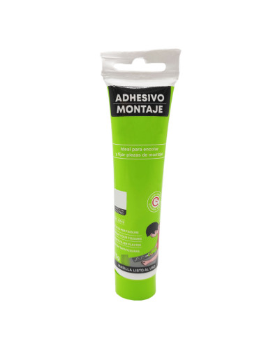 Tradineur - Pack de 2 tubos de adhesivo de montaje, pegamento de encolar, resistente a temperaturas extremas, uso exterior - 75