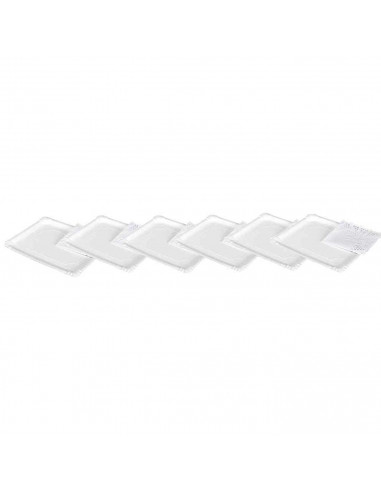Tradienur - Pack de 6 bandejas y blondas rectangular - Fabricación de cartón que incluyen blondas caladas 100% reciclables - Apt