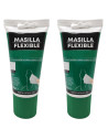 Tradineur - Pack de 2 tubos de masilla flexible, encolar muebles y piezas de madera, soportes absorbentes, uso exterior, albañil