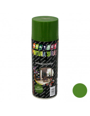 Montoro - Bote de pintura en spray verde máquina A38 400 ml, válido para multitud de superficies de interior y exterior