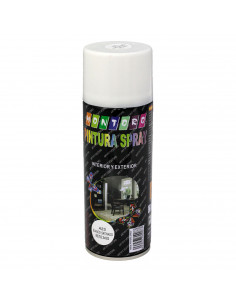 Montoro - Bote de pintura en spray blanco satinado A23 400 ml, válido para multitud de superficies de interior y exterior.Pintur