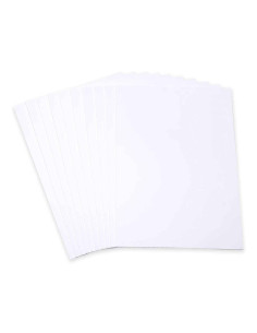 Tradineur - Pack de 50 cartulinas A3, encuadernación, trabajos de oficina, dibujo, manualidades, uso escolar, 185 g/m2 (Blanco -