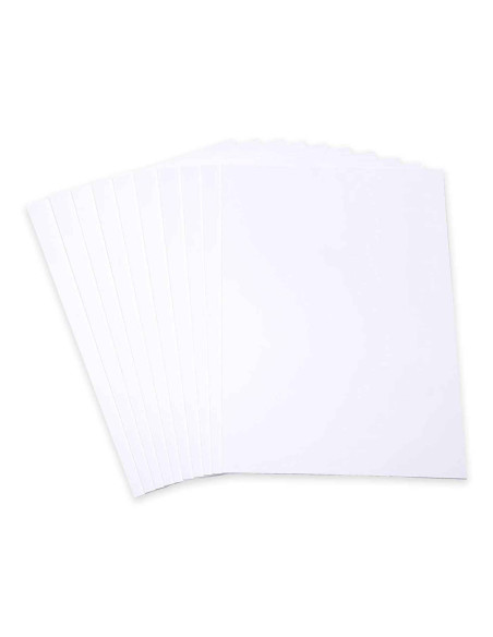 Tradineur - Pack de 50 cartulinas A3, encuadernación, trabajos de oficina, dibujo, manualidades, uso escolar, 185 g/m2 (Blanco -
