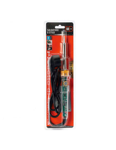 Tradineur - Soldador de estaño, 60W, precisión profesional, temperatura ajustable 200-450 ºC, base de apoyo, soldadura, pequeñas
