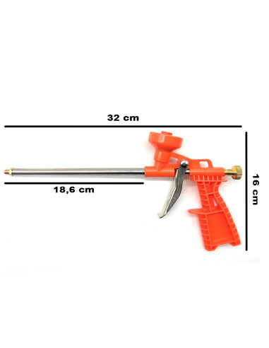 Tradineur - Pistola de espuma de poliuretano, incluye tubo y 2 cánulas, aplicadora, dosificadora de espuma expandible, pulveriza