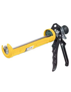 Tradineur - Pistola para cartucho de Silicona - Apta para cartucho de hasta 300 ml - Fabricado en Hierro y aluminio - Diseño erg