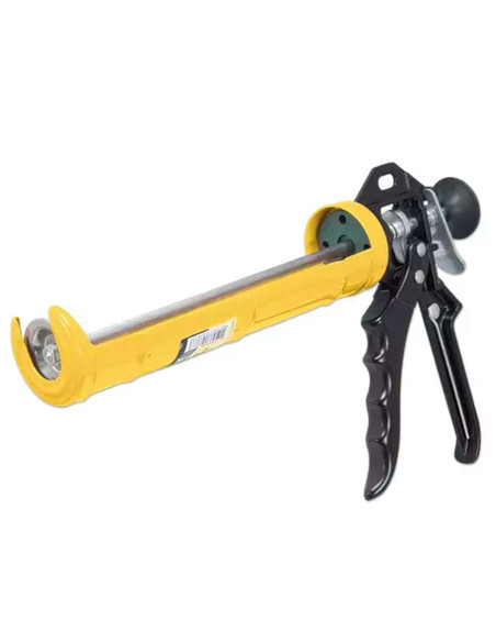 Tradineur - Pistola para cartucho de Silicona - Apta para cartucho de hasta 300 ml - Fabricado en Hierro y aluminio - Diseño erg