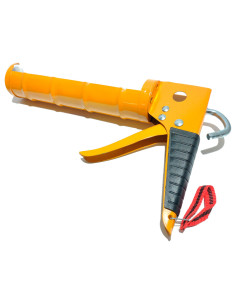 Tradineur - Pistola para cartucho de Silicona - Apta para cartucho de hasta 300 ml - Fabricado en Hierro y aluminio - Diseño erg