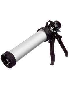 Tradineur - Pistola para cartucho de Silicona - Apta para cartucho de hasta 300 ml - Fabricado en Aluminio y Plástico - Diseño e