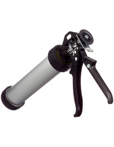 Tradineur - Pistola para cartucho de Silicona - Apta para cartucho de hasta 300 ml - Fabricado en Aluminio y Plástico - Diseño e