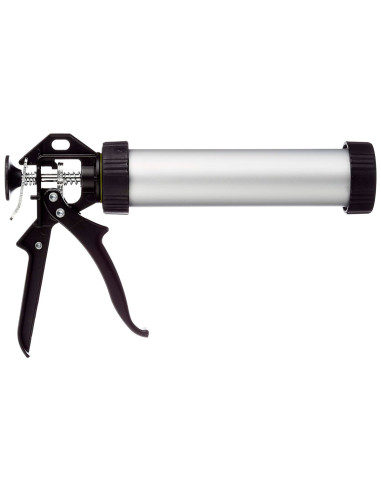 Tradineur - Pistola para cartucho de Silicona - Apta para cartucho de hasta 300 ml - Fabricado en Aluminio y Plástico - Diseño e