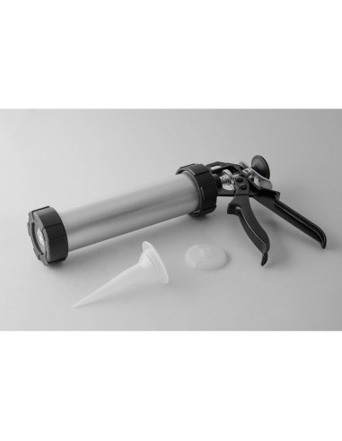 Tradineur - Pistola para cartucho de Silicona - Apta para cartucho de hasta 300 ml - Fabricado en Aluminio y Plástico - Diseño e