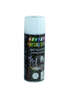 Montoro - Bote de pintura en spray color plata M303 400 ml, válido para multitud de superficies de interior y exterior