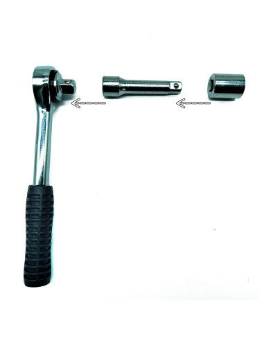 Tradineur - Juego de llaves Dinamométricas de 8 Piezas - Tamaños: 8, 9, 10, 11, 12 y 14 mm - Fabricado en Acero - Mango Ergonómi