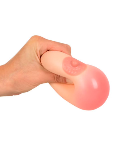 Tradineur - Pelota antiestrés Teta Loca, silicona, bola blanda calmante para apretar, aliviar el estrés, relajante, regalo origi