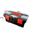 Tradineur - Caja organizadora de herramientas con separadores Nº 6 - Fabricado en plástico - 3 Compartimento superiores - Separa