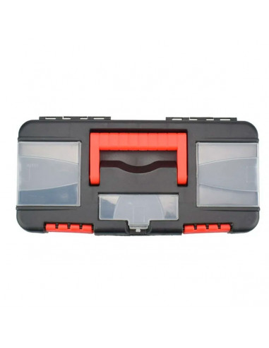 Tradineur - Caja organizadora de herramientas con separadores Nº 6 - Fabricado en plástico - 3 Compartimento superiores - Separa
