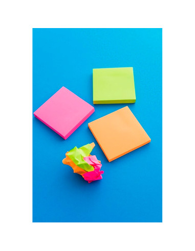 Tradineur - Pack de 3 tacos de notas adhesivas, 400 hojas, etiquetas de papel autoadhesivas para marcar apuntes, estudiantes, of
