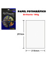 Tradineur - Papel fotográfico brillante, A4, para impresora de inyección de tinta, 180 g/m2, modelo universal, impresión colores
