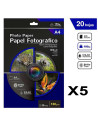 Tradineur - Papel fotográfico brillante, A4, apto para impresora de inyección de tinta, 180 g/m2, modelo universal, impresión co