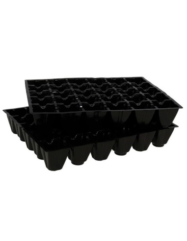 Tradineur - Pack de 3 semilleros de plástico, 30 plantas, bandejas de germinación con agujeros, crecimiento, propagación, cultiv