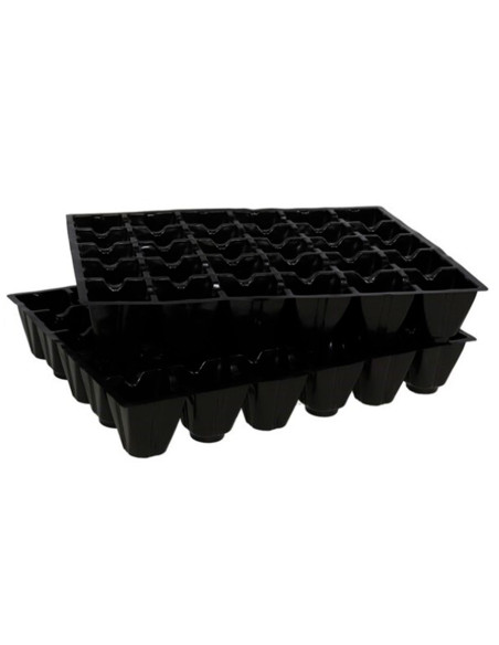 Tradineur - Pack de 3 semilleros de plástico, 30 plantas, bandejas de germinación con agujeros, crecimiento, propagación, cultiv
