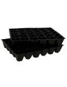 Tradineur - Pack de 3 semilleros de plástico, 30 plantas, bandejas de germinación con agujeros, crecimiento, propagación, cultiv