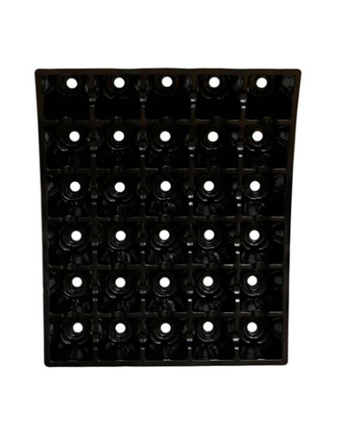 Tradineur - Pack de 3 semilleros de plástico, 30 plantas, bandejas de germinación con agujeros, crecimiento, propagación, cultiv