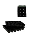 Tradineur - Pack de 3 semilleros de plástico, 30 plantas, bandejas de germinación con agujeros, crecimiento, propagación, cultiv