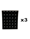 Tradineur - Pack de 3 semilleros de plástico, 30 plantas, bandejas de germinación con agujeros, crecimiento, propagación, cultiv