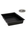 Tradineur - Pack de 5 bandejas de plástico para cultivos, bandejas de germinación, semillero, crecimiento, propagación, semillas