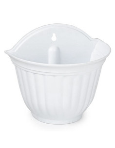 Tradineur - Maceta de plástico para pared, tiesto, macetero colgar, recipiente para plantas, flores, balcón, porche, hogar, fabr