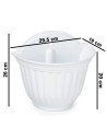 Tradineur - Maceta de plástico para pared, tiesto, macetero colgar, recipiente para plantas, flores, balcón, porche, hogar, fabr
