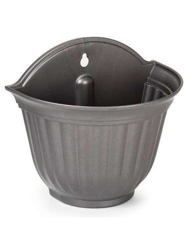 Tradineur - Maceta de plástico para pared, macetero, tiesto colgar, recipiente para plantas, flores, balcón, porche, hogar, fabr